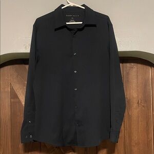 Perry Ellis Men's Dark Blue Button Down Shirt